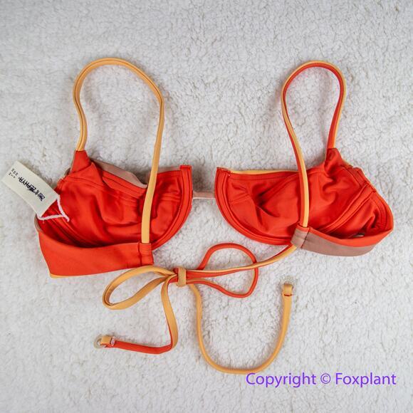 New!‎ Set! Zulu & Zephyr Free People Tie Curve Brief Bikini, size 2 - Picture 6 of 14